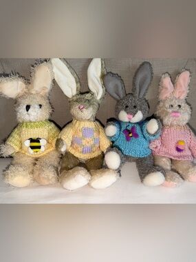 Collectible Hugfun Vintage Easter Bunnies Set of 4